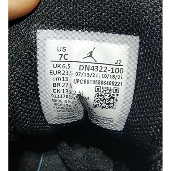 New Nike Air Jordan 1 Mid TD Diamond Shorts White DN4322-100 Toddler Size 7C - Picture 10 of 10